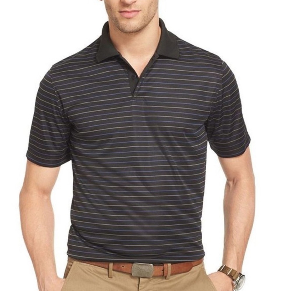 Black Polo Shirt with Moisture-Wicking Fabric